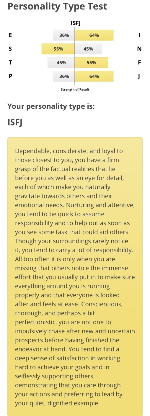 What is your personality type?