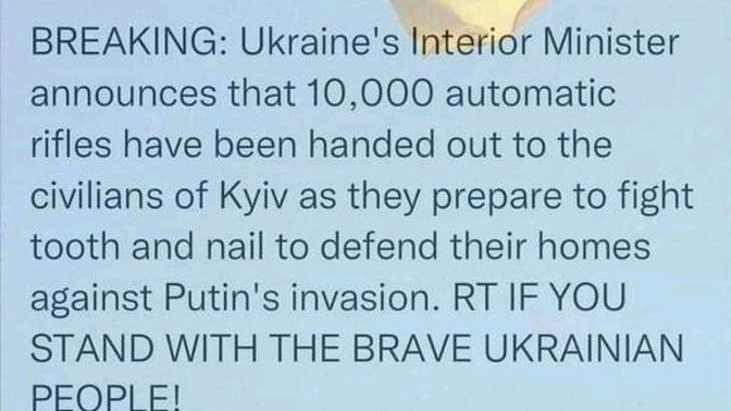 Ukraine. Why do anti-gun Democrats want the US to fight Russia but none are signing up to the US military otlr heading to Ukraine to fight?