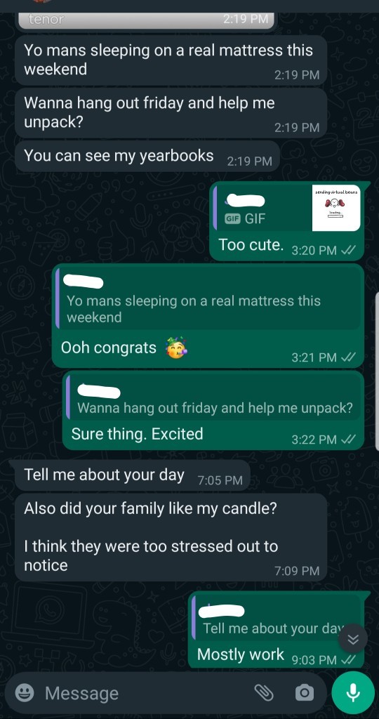 Boyfriend got cold in communicating. Would you consider the messages cold?