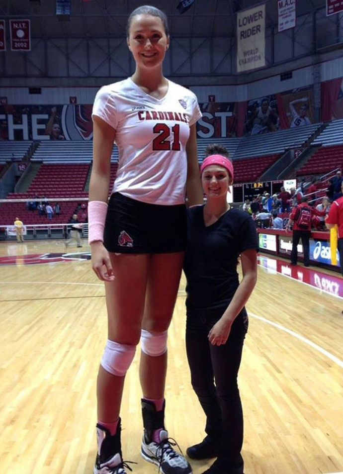 Crystal (Left) and Gina (Right). Crystal is Gina Adopted Sister who was born with gigantism