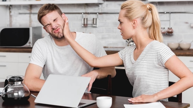 Is it okay to slap your boyfriend when mad or is that considered domestic violence?