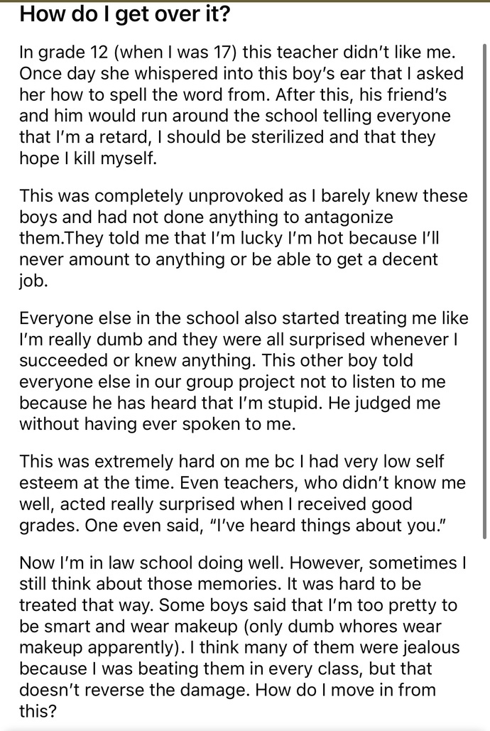 How to get over bullying?