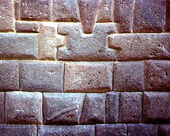 Intricately fitted huge block wall