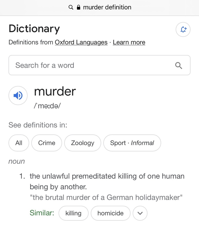Do you think having an abortion falls under the definition of murder?