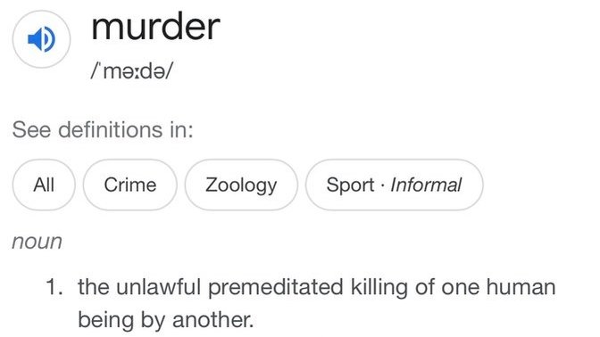 Do you think having an abortion falls under the definition of murder?