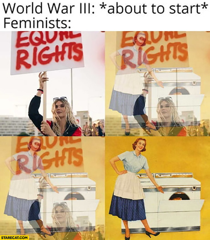 Why feminists have the hypocrisy of wanting equal rights, but no duties, like draft in war?