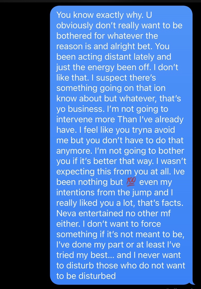 Was this too harsh to say during a breakup text?