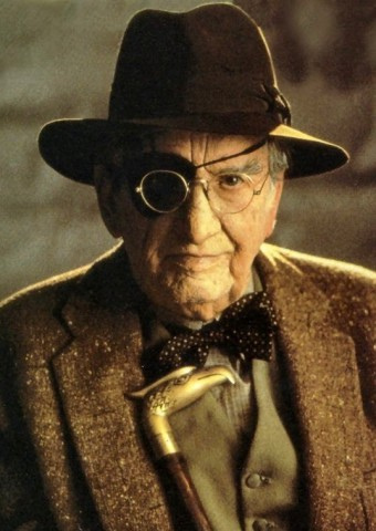 George Hall as “Old Indiana Jones” in the 1990s as portrayed in the “Young Indiana Jones Chronicles”