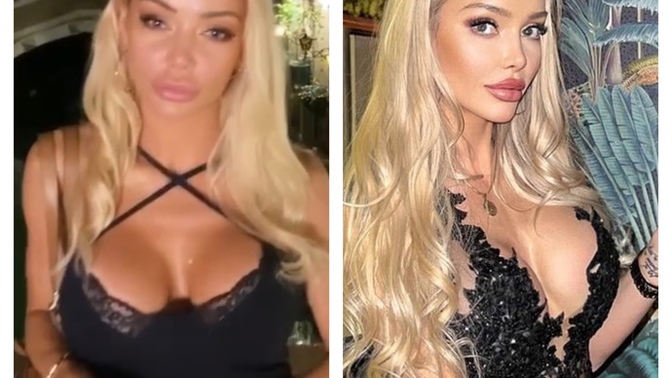 Do you think she looks prettier in real (left ) or with photoshop (right)?