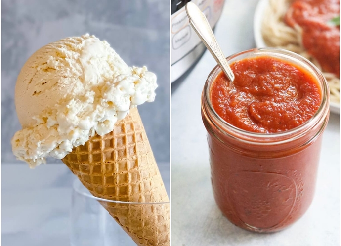 Taste Test: ice cream with pasta sauce?