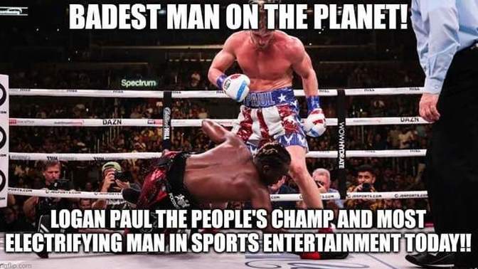 Logan Paul The People's Champ and Most Electrifying Man In Sports Entertainment Today to smash has been Mike Tyson?