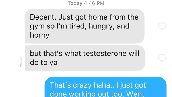 Based off this conversation do you think he’s just here for nudes?