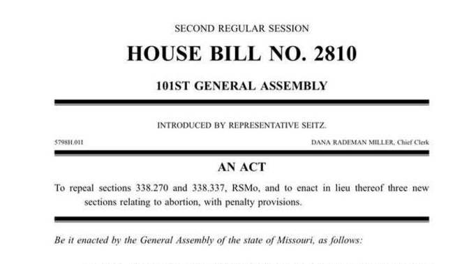 What are your thoughts on the proposed anti-abortion bill in Missouri?