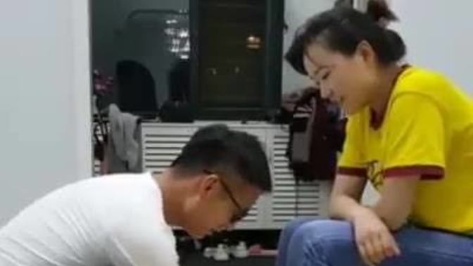 Should the man wash the woman's feet or should the woman wash the man's feet?