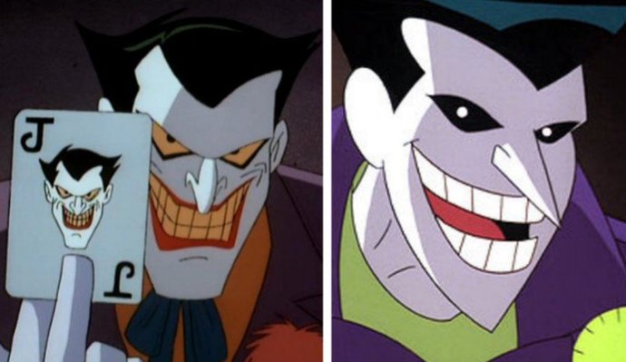 As you can see, he's NOT the same design as Joker from "Batman the Animated Series."