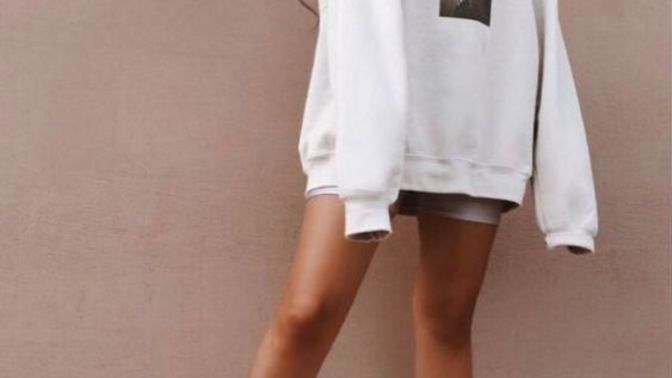 Girls, How do you feel about an oversized hoodie and short shorts together?