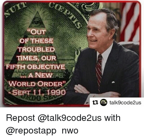 What do you think Biden means when he says that A New World Order is coming? and are you in support of this New World Order?