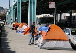 homeless tent cities in California