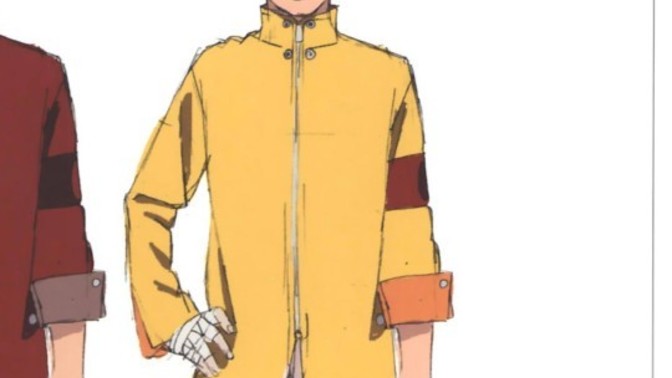 What type of jacket would most fit this Naruto design? Also what color would you consider this?