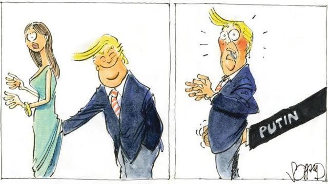 Which one of these photos portrays Trump and Putin most accurately?
