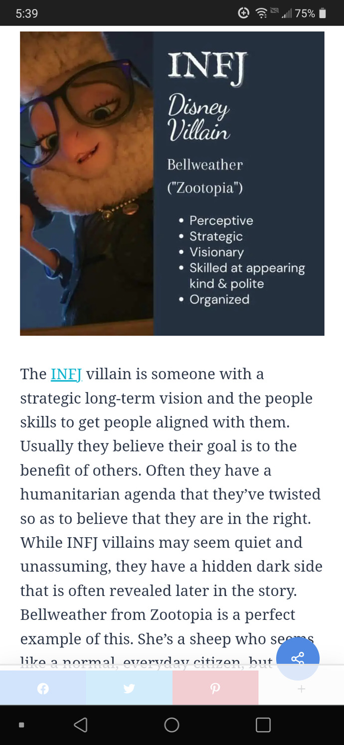 Which Disney villain are you based on your MBTI?