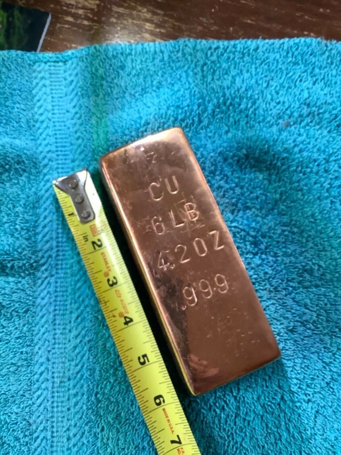 I just bought this 6 pound plus copper bar.