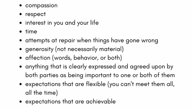 What are your expectations in a relationship?
