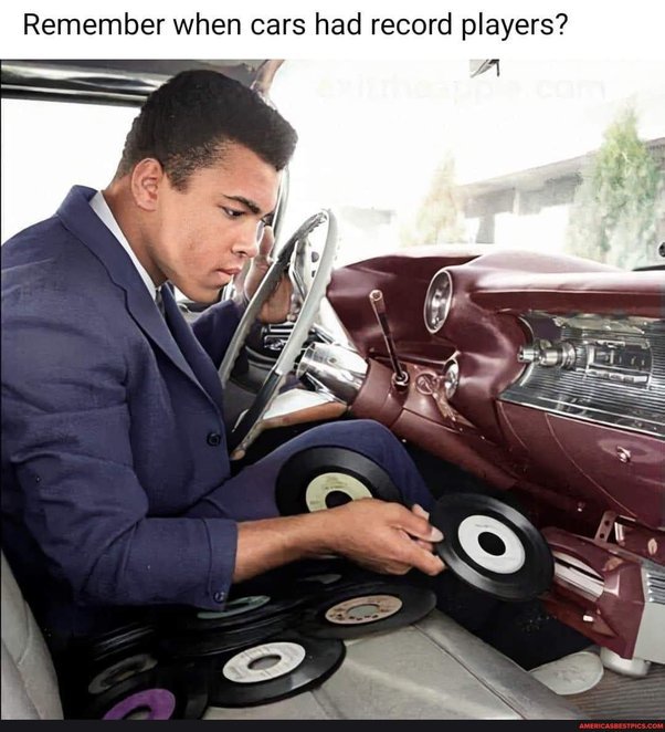 Who remembers when cars has built-in record players?