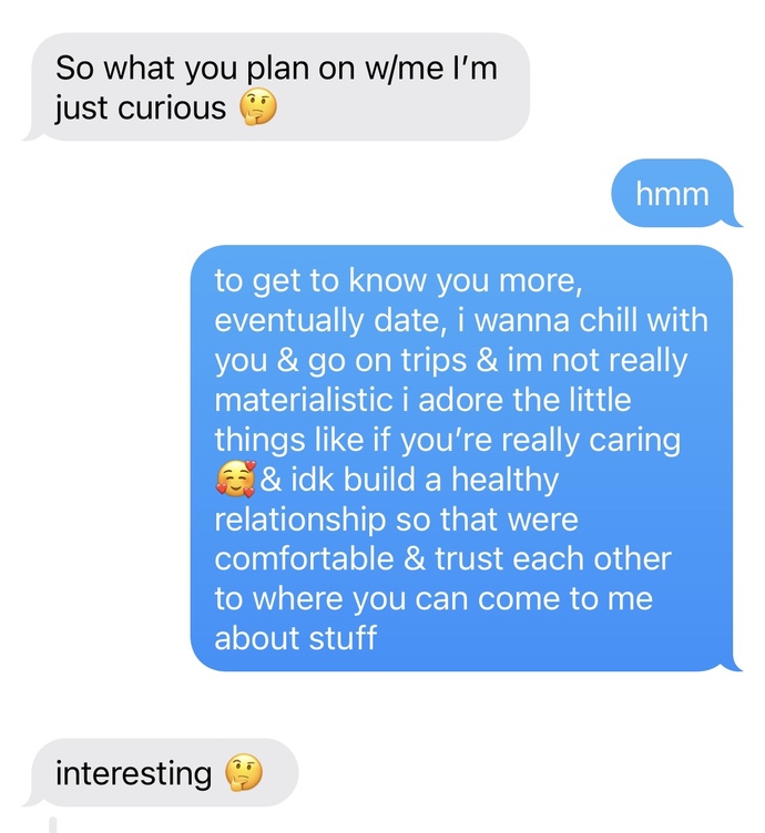 Why did he ask that then say this?