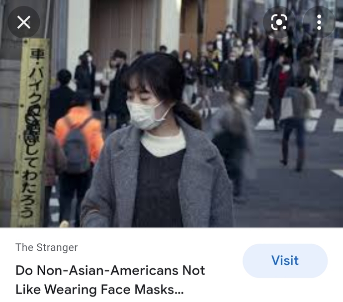 Why does the Asian-American community have the highest percentage of mask wearers?