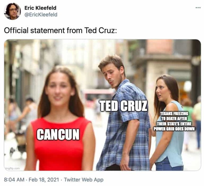 If Senator Ted Cruz desperately needed to poop in your toilet would you let him?