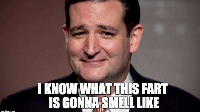 If Senator Ted Cruz desperately needed to poop in your toilet would you let him?