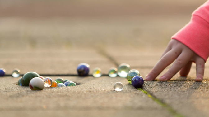 Did you play marbles when at the school playground when you were a kid?