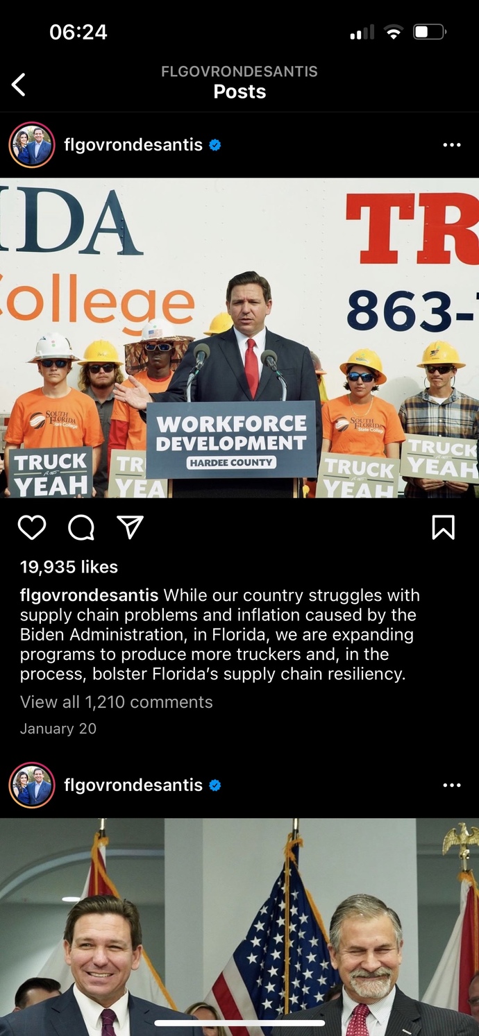 How do you feel about Florida Governor Ron Desantis?