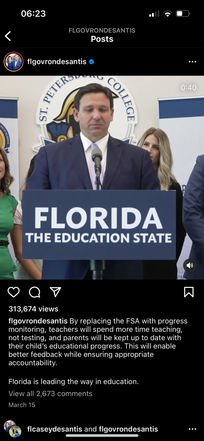 How do you feel about Florida Governor Ron Desantis?