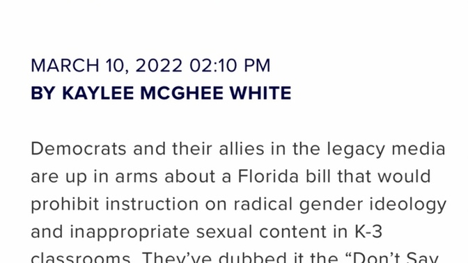 What are your thoughts on Florida’s “Don’t Say Gay” bill or Anti-Grooming Bill?