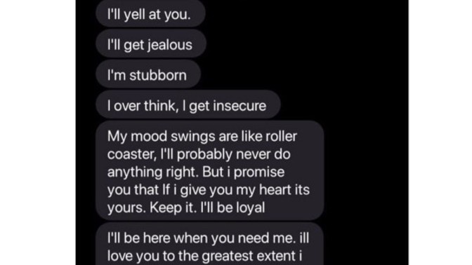 Guys, how would you react after a girl told you she's not the perfect girlfriend?