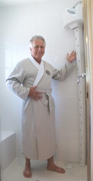 Do you dry yourself after or before you get out of the shower?