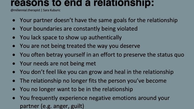 Have you ever stayed in a relationship while knowing that you should end it? Why?
