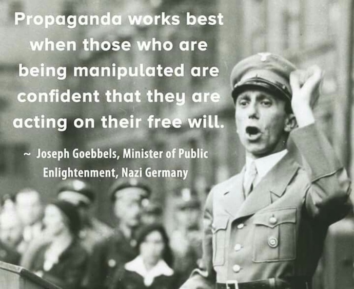 Tell the truth, does propaganda though probably unnoticed works on or even slightly influences you wheather TV shows, music, news, magazines etc?