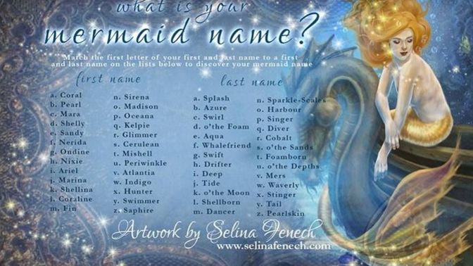 Girls, what's your mermaid name?