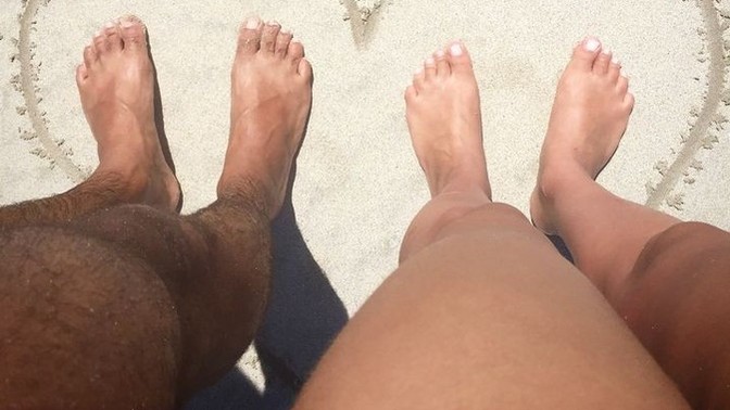 Do you think a man's natural hairy body looks weird & beastly next to a woman's?