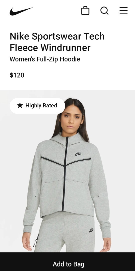 Guys, do you think that Nike tech fleece hoodie looks attractive on a girl?
