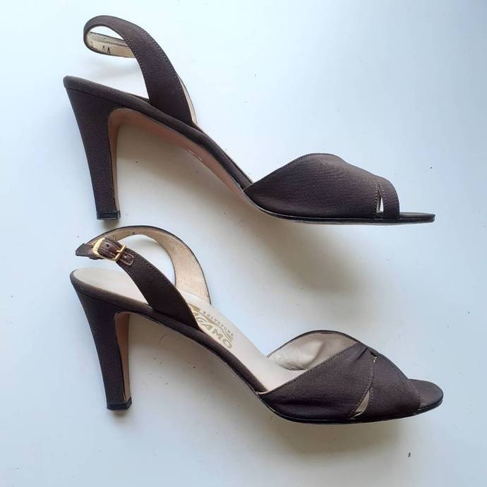 Second pair is more classic, stiletto sandals.