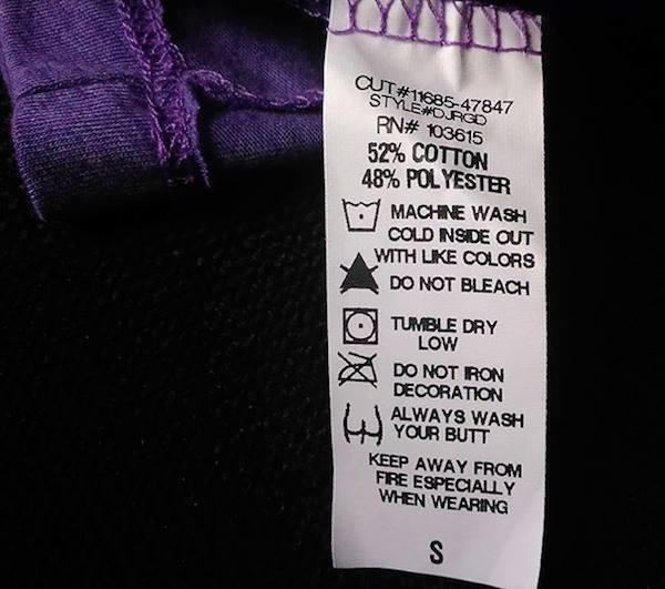 Do you read clothing labels?