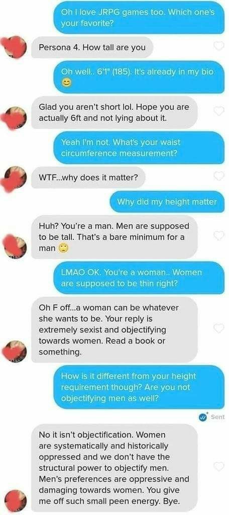 I was not aware that men arent allowed to have a preference in women, while women are, what do you think?