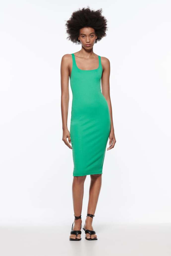 What color of this dress is more suitable for white hair and pale skin?