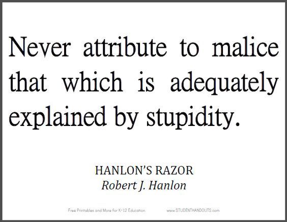 This is basically my motto for society and humanity in general.