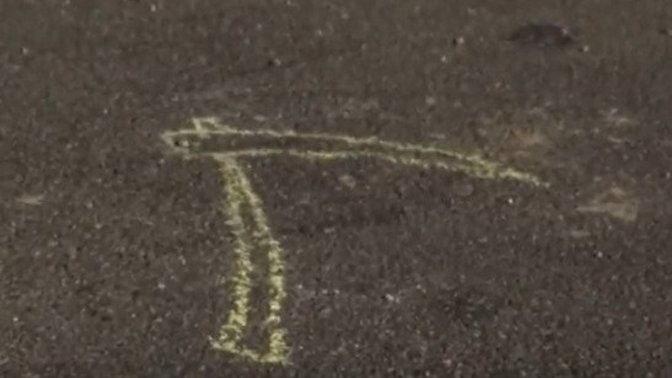 You walk outside your front door and notice a scythe written in chalk on the street in front of your place. What is your reaction?