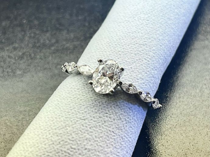 Platinum.850 and Moissanite 